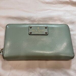 kate spade wallet zip-around wallet, blue